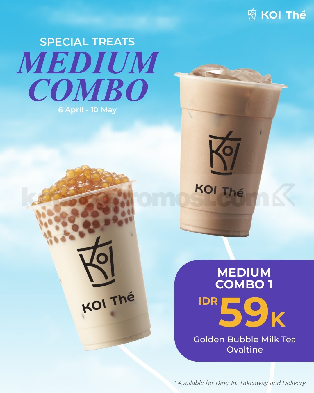 Promo KOI Thé Special Treats Medium Combo Rp. 59.000