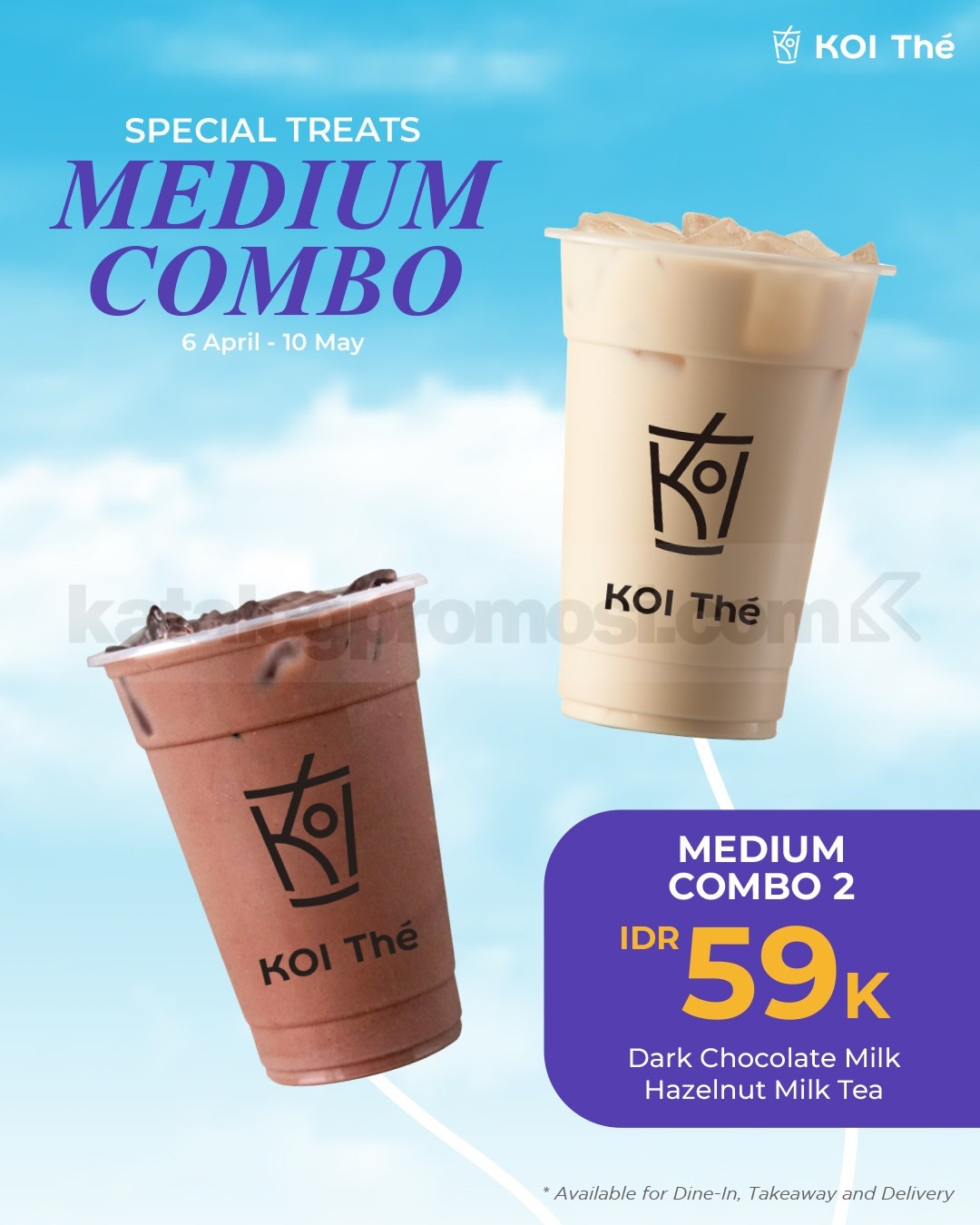 Promo KOI Thé Special Treats Medium Combo Rp. 59.000