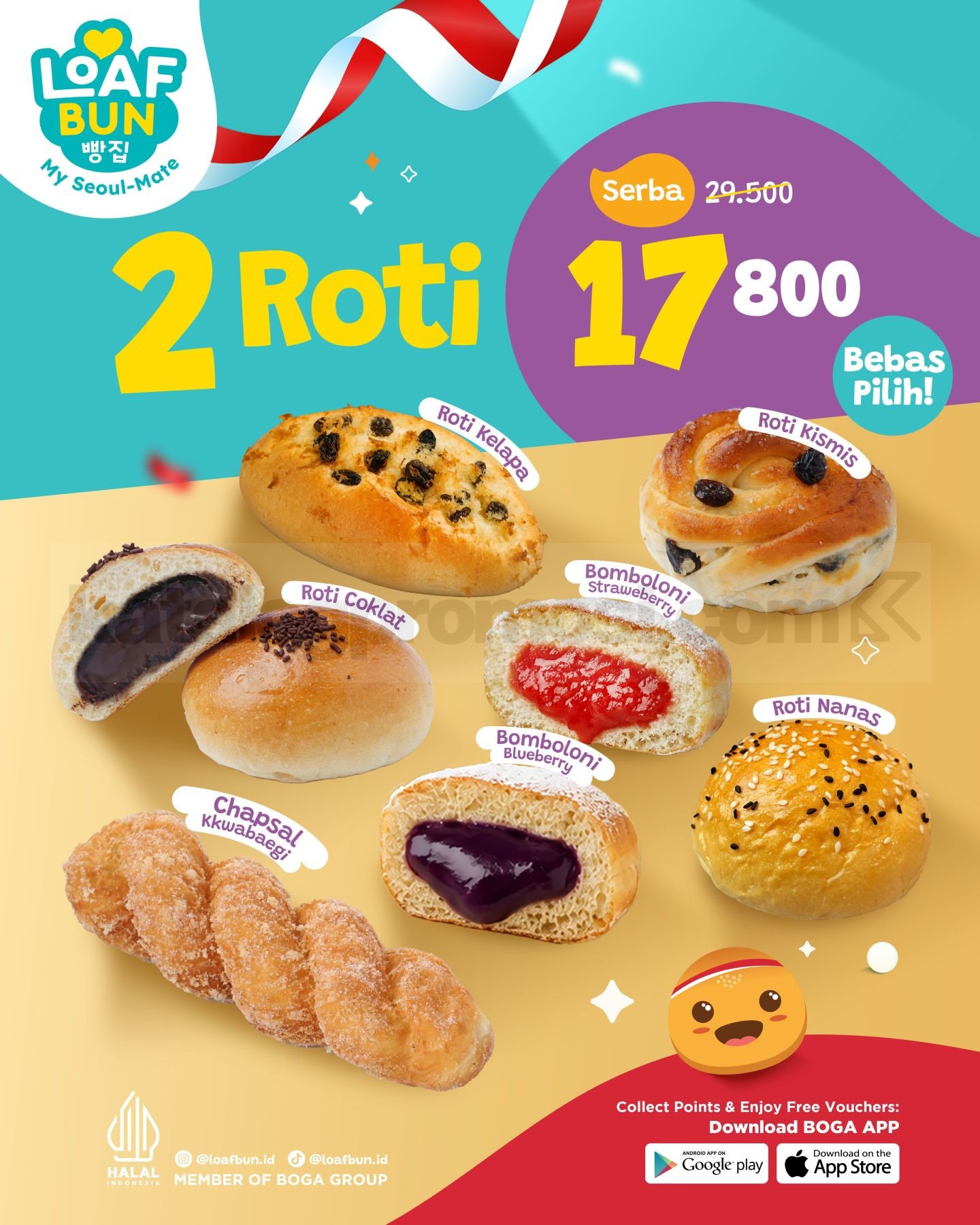 Promo Loaf Bun Beli 2 Roti dan Minuman Favorit Serba Rp17 Ribuan Promo Loaf Bun Beli 2 Roti dan Minuman Favorit Serba Rp17 Ribuan 2