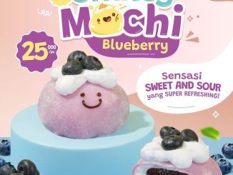 Promo Loaf Bun New Smiley Mochi Rp 25.000 dengan tekstur lembut dan isian manis menggoda
