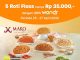 Promo Mako Bakery Floss Bread 5 pcs Rp. 35.000 QRIS WONDR periode 25–27 April 2026 varian Spicy Gulai Rendang Korean Floss