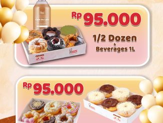 Promo Mister Donut Paket Donat mulai Rp. 95.000 pilihan 1 dozen atau paket minuman