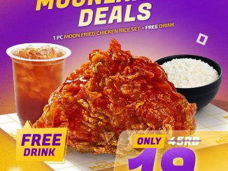 Promo Moon Chicken Moonlander Deals Rice Set Rp. 19 ribuan dengan free drink via ShopeeFood