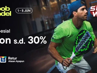 Promo Noob Padel Sport Week Diskon hingga 30% untuk perlengkapan padel original di Blibli