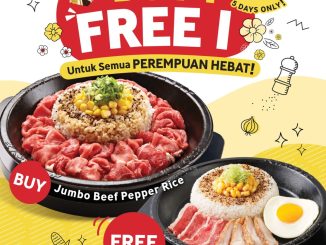 Promo Pepper Lunch Hari Kartini Beli 1 Gratis 1 periode 20 – 24 April 2026 khusus perempuan dine-in Pepper Lunch