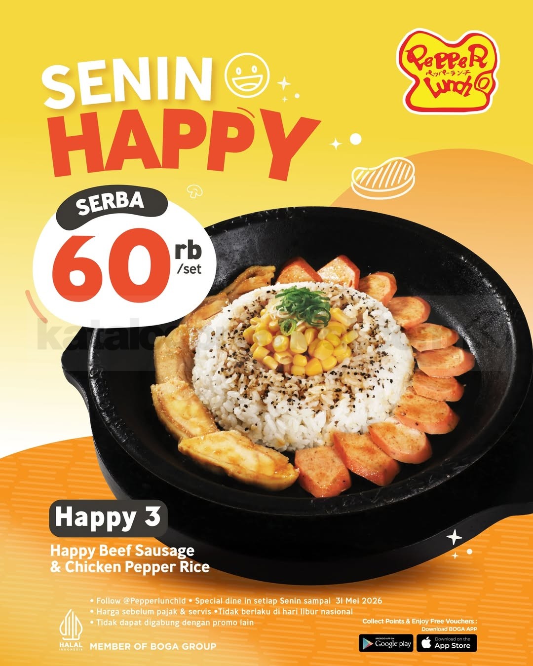 Promo Pepper Lunch Senin Happy Menu Rp. 60.000 Promo Pepper Lunch Senin Happy Menu Rp. 60.000 2