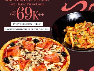 Promo Pizza Marzano BCA Pizza atau Pasta Rp. 69.000++ menu pilihan midweek