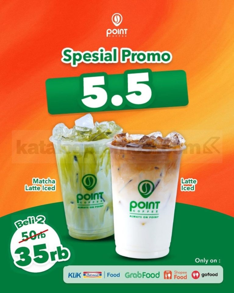 Promo Point Coffee 5.5 Double Date 2 Minuman Rp. 35.000