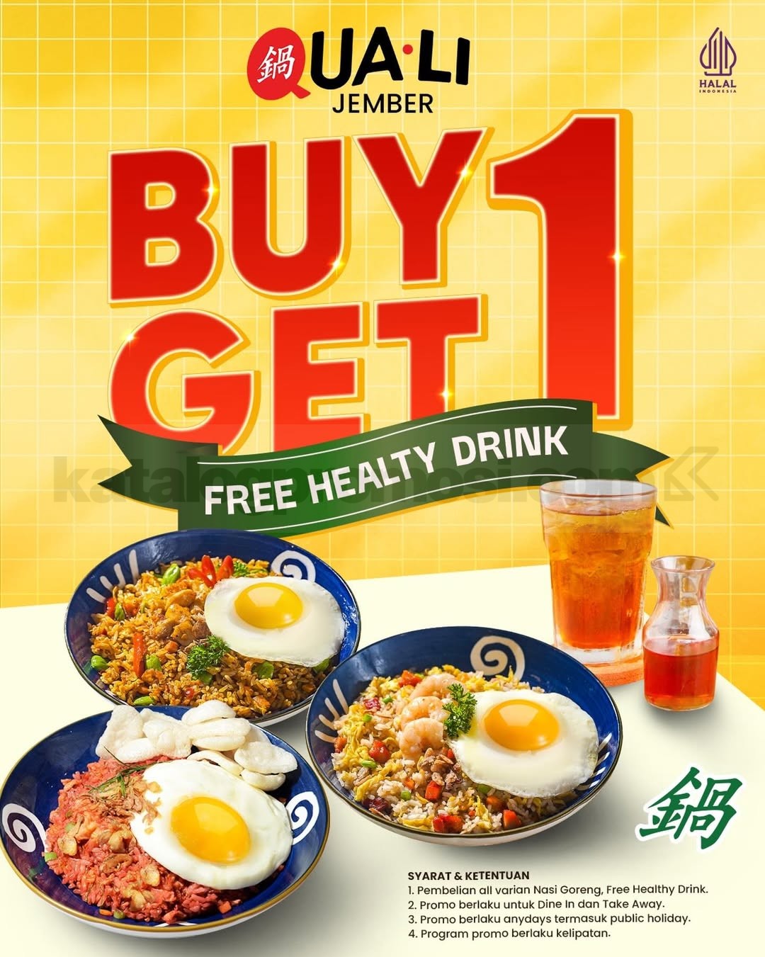 Promo Quali Beli 1 Gratis 1 Menu Favorit Promo Quali Beli 1 Gratis 1 Menu Favorit nasi goreng gratis healthy drink