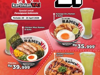 Promo RAMENYA! Hari Kartini Diskon 21% Menu Spesial periode 20 – 23 April 2026 khusus pelanggan wanita dine-in