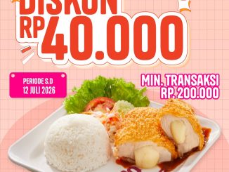 Promo Solaria ShopeeFood Diskon Rp. 40.000 dengan minimum transaksi Rp. 200.000 hingga 12 Juli 2026.