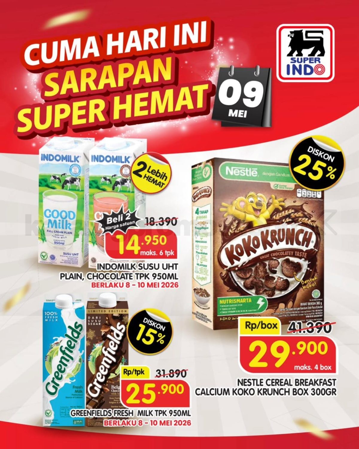 Promo Superindo HANYA 1 HARI 09 Mei 2026