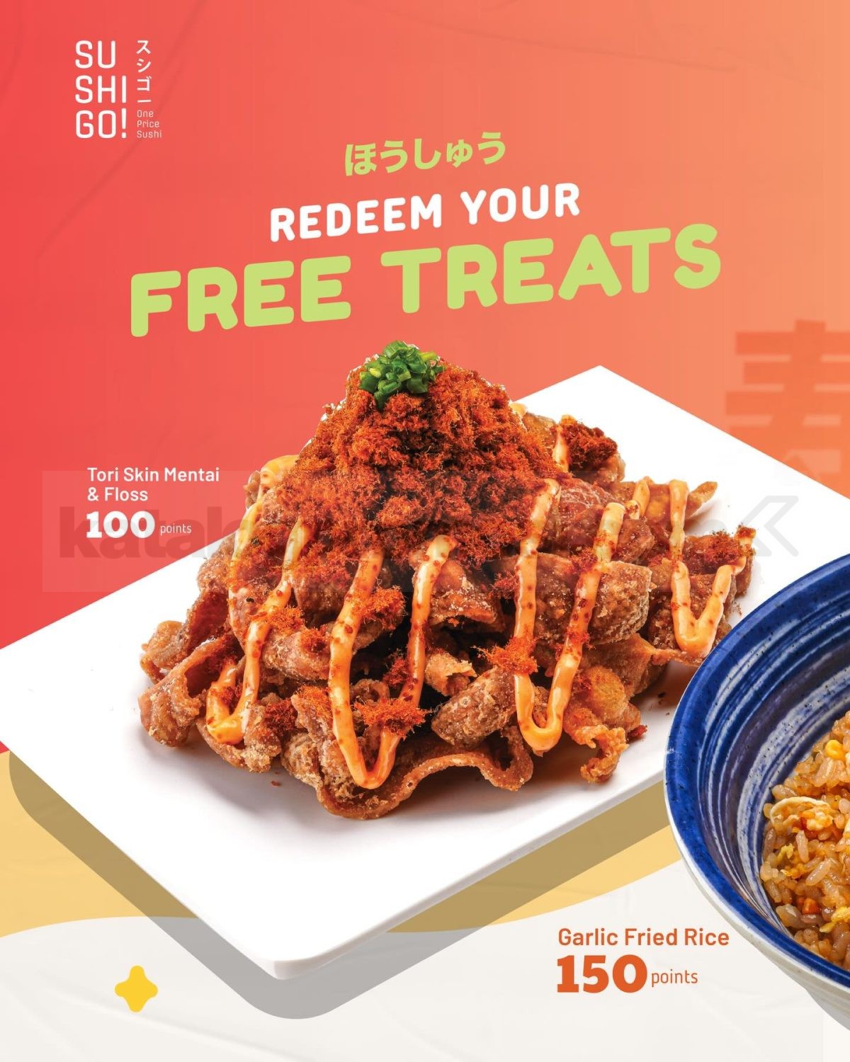 Promo Sushi Go Tukar Poin Menu mulai 50 poin Promo Sushi Go Tukar Poin Menu mulai 50 poin untuk redeem menu favorit member