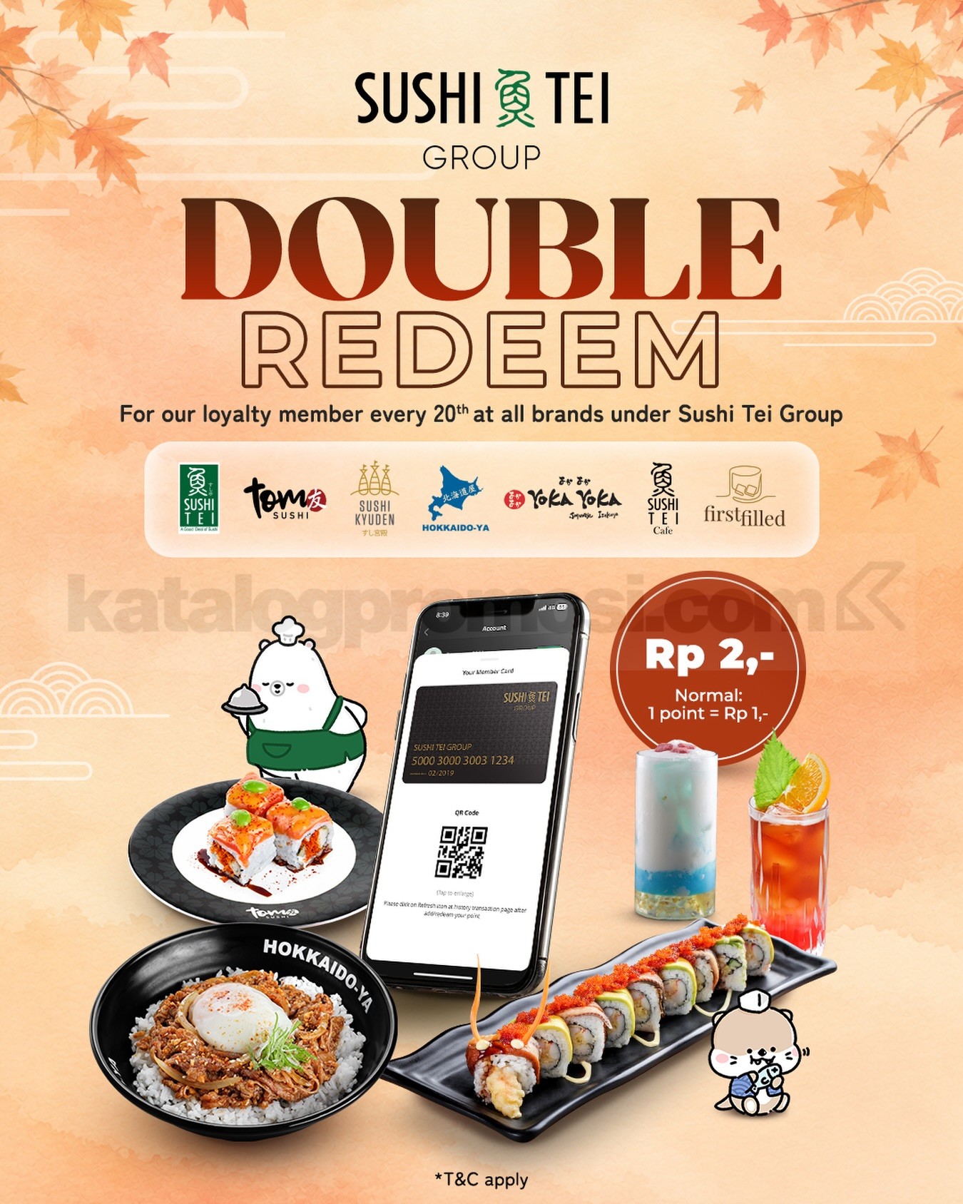 Promo Sushi Tei Double Redeem Point Hanya 1 Hari!