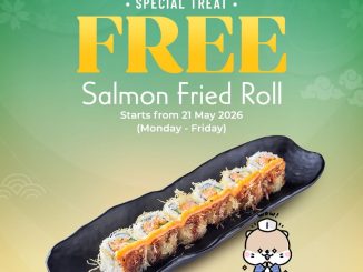 Promo Sushi Tei Special Treat Free Salmon Fried Roll gratis dengan min transaksi Rp. 300.000