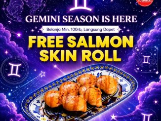 Promo Sushimas Gemini Season Gratis Salmon Skin Roll dengan pembelian mulai Rp. 100.000