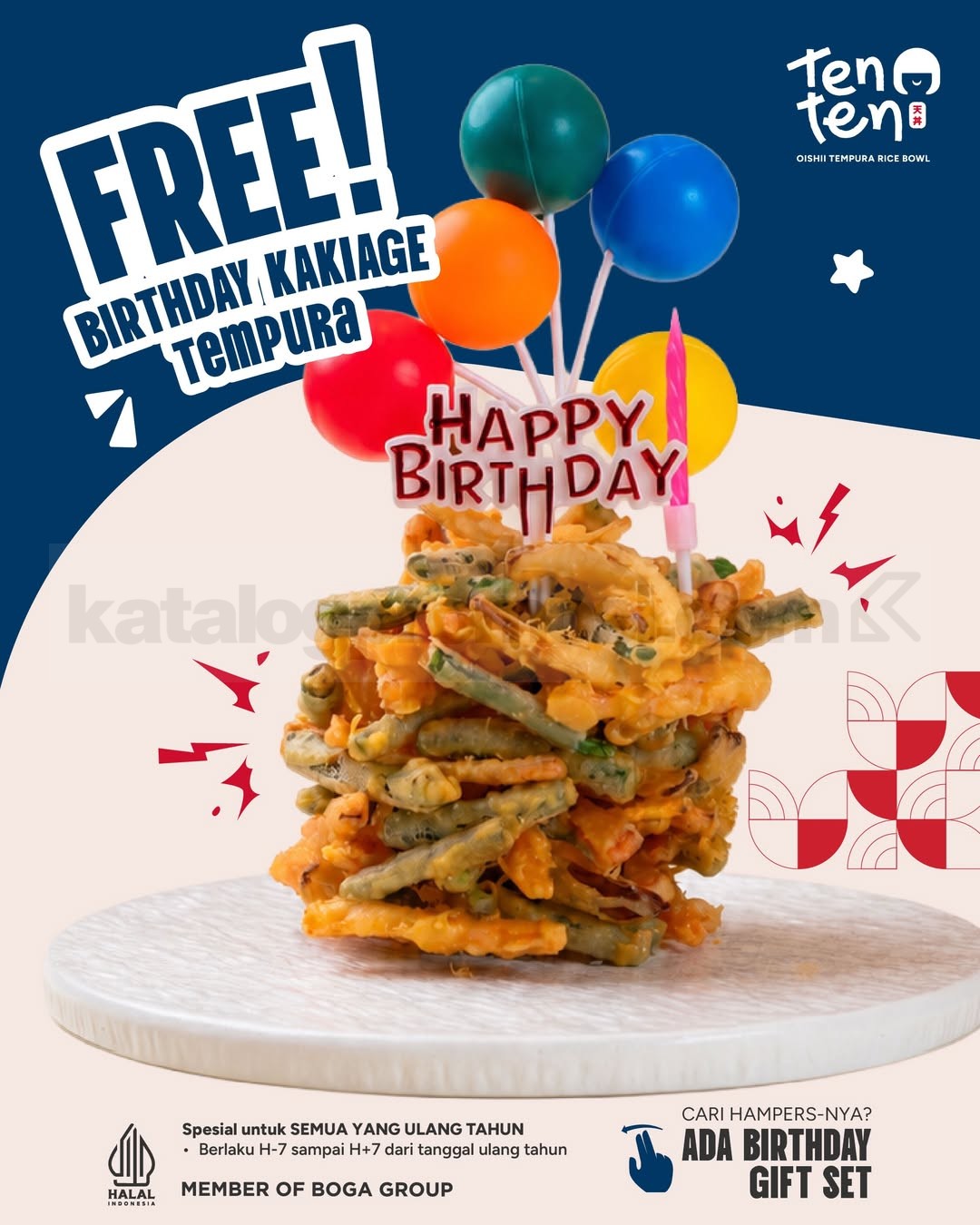 Promo Ten Ten Birthday Diskon hingga 50% + Gratis Tempura Promo Ten Ten Birthday Diskon hingga 50% + Gratis Tempura 1