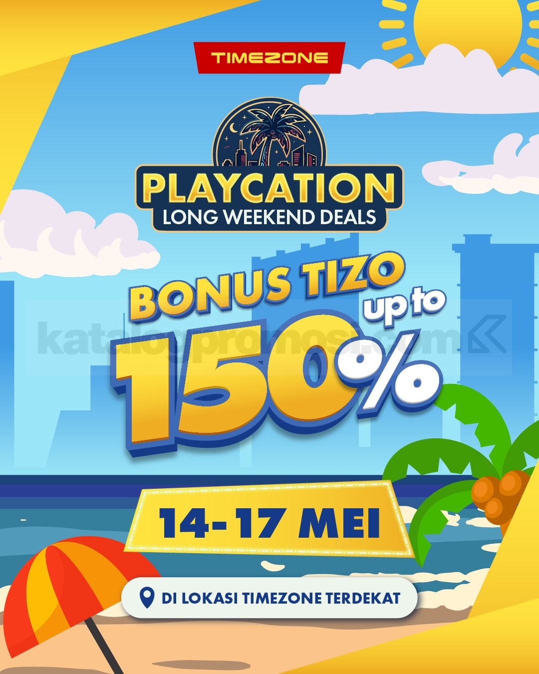 Promo Timezone Long Weekend Bonus Tizo Hingga 150% Promo Timezone Long Weekend Bonus Tizo Hingga 150% untuk transaksi Powercard di kasir
