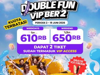 Promo Trans Studio Cibubur Double Fun VIP Ber2 Rp. 610.000 termasuk VIP Access dan ice cream