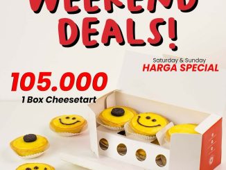 Promo Uncle Tetsu Shop Weekend Deals 1 Box Cheesetart Rp. 105.000 setiap Sabtu dan Minggu Summagung Kelapa Gading