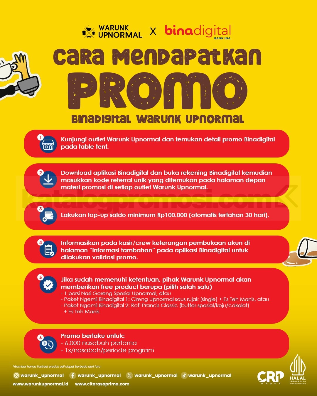 Promo Warunk Upnormal x Binadigital Gratis Menu Favorit Promo Warunk Upnormal x Binadigital Gratis Menu Favorit 1