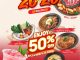 Promo Washoku Sato Diskon 50% AYCE & Menu Ala Carte dengan bonus es mutiara di SATO Batu Tulis