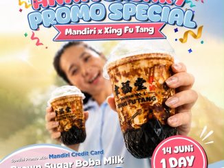 Promo Xing Fu Tang Anniversary Brown Sugar Boba Milk Rp. 7.000 khusus pengguna Mandiri pada 14 Juni 2026