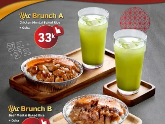 Promo Yakiniku Like Like Brunch Set Mulai Rp. 33.000 dengan baked rice dan ocha