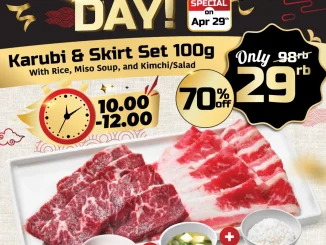 Promo Yakiniku Like Niku Crazy Day Karubi Set Rp. 29.000 dengan paket hemat menu favorit