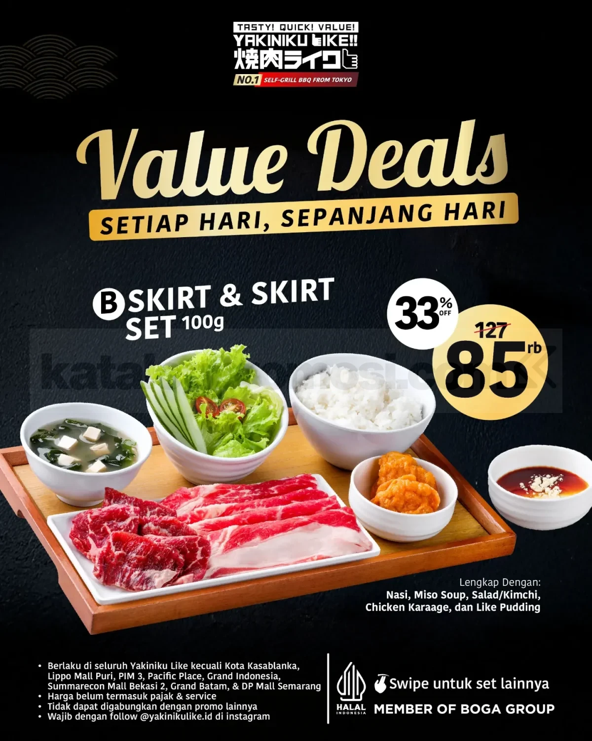 Promo Yakiniku Like Value Deals Mulai Rp. 75.000 Promo Yakiniku Like Value Deals Mulai Rp. 75.000 1