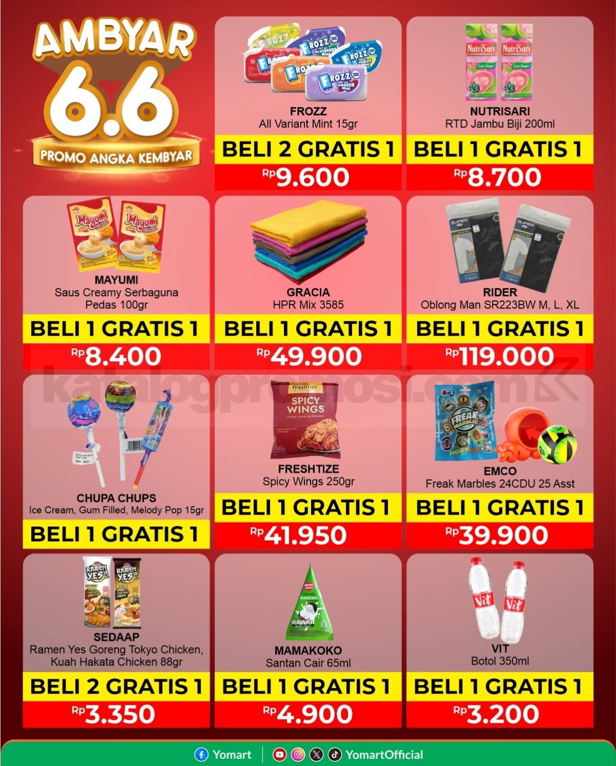 Promo Yomart Ambyar 6.6 Beli 1 Gratis 1 Promo Yomart Ambyar 6.6 Beli 1 Gratis 1 1