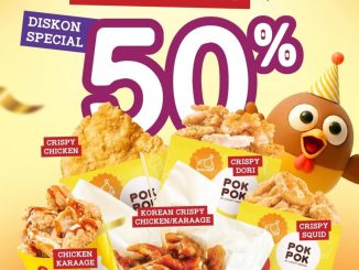 Promo Pokpok Anniversary Diskon 50% untuk Crispy Chicken dan menu pilihan lainnya