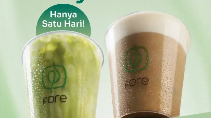 Promo Fore Coffee EUFOREIA DAY Buy 1 Get 1 via aplikasi Fore Coffee tanggal 29 Mei 2026