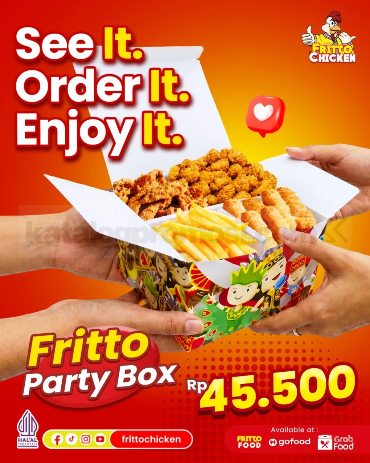Promo Fritto Party Box Mulai Rp. 45.500 Promo Fritto Party Box Mulai Rp. 45.500 dengan paket camilan porsi pas untuk berbagai momen