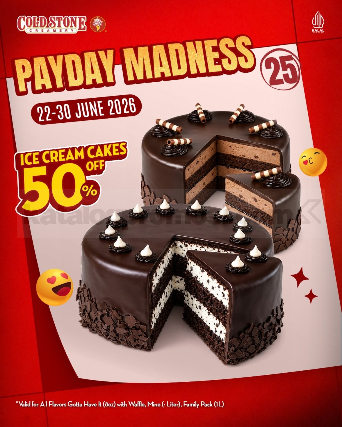 Promo Cold Stone PAYDAY Ice Cream Cake Diskon 50% Promo Cold Stone PAYDAY Ice Cream Cake Diskon 50% dengan potongan harga untuk ice cream cake premium di periode terbatas