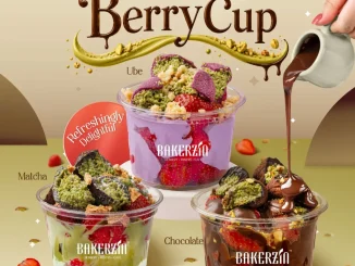 Promo Bakerzin NEW! Dubai Berry Cup dengan pilihan Matcha, Ube, dan Chocolate.