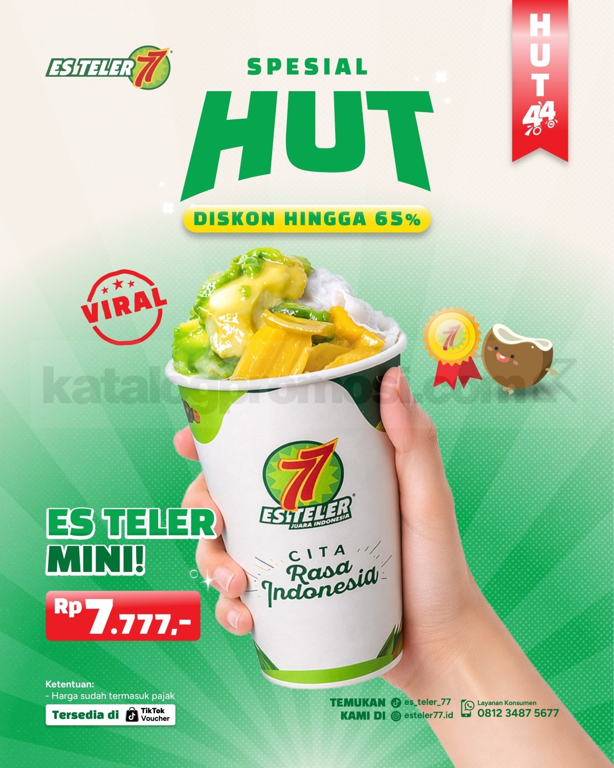 Promo Es Teler 77 Ulang Tahun Menu Mulai Rp. 7.777 Promo Es Teler 77 Ulang Tahun Menu Mulai Rp. 7.777 1