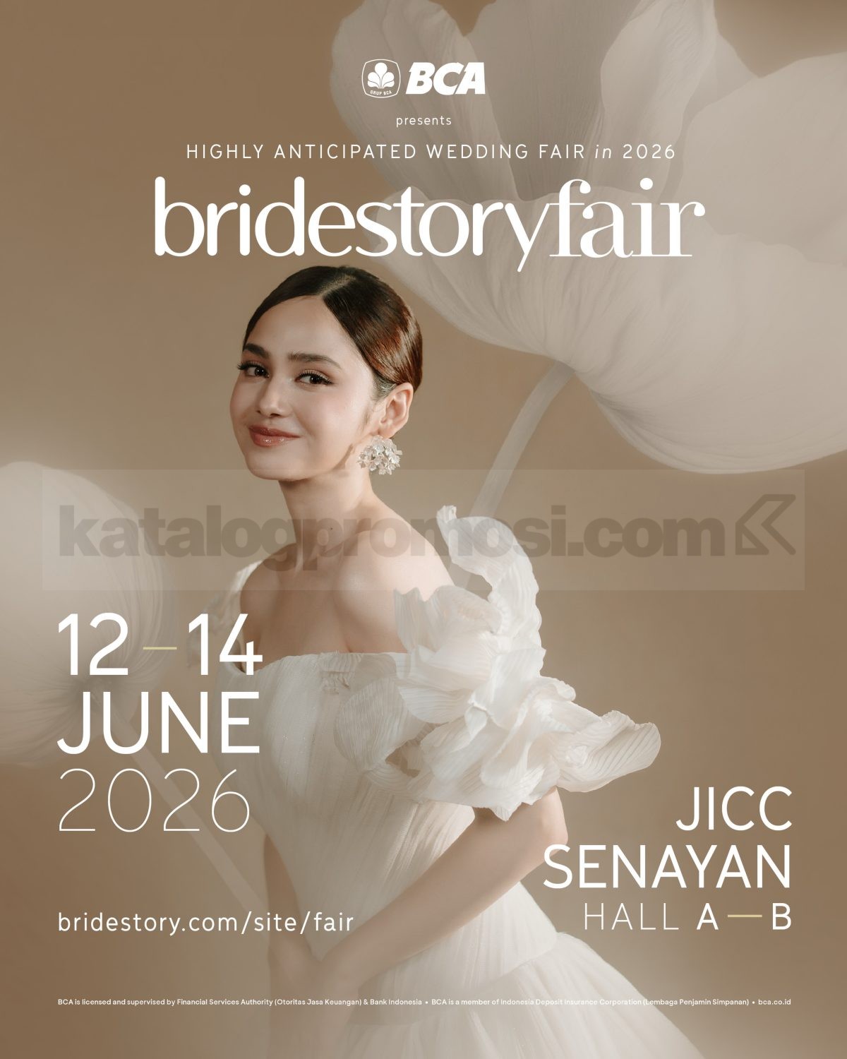 BCA presents Bridestory Fair 2026 di JICC Senayan BCA presents Bridestory Fair 2026 di JICC Senayan tanggal 12 – 14 Juni 2026 dengan vendor pernikahan lengkap