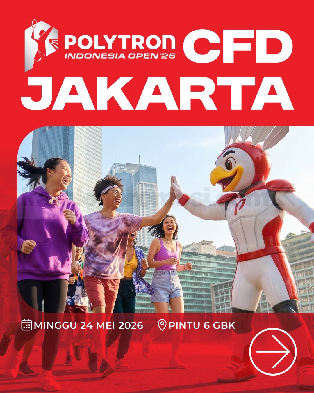 Polytron Indonesia Open CFD Jakarta di GBK Pintu 6 Polytron Indonesia Open CFD Jakarta di GBK Pintu 6 dengan games dan test drive EV Fox Series