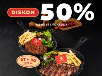 Promo HOLYCOW! Diskon 50% Menu Kedua Steak untuk pelanggan dengan ketentuan nama akun social media