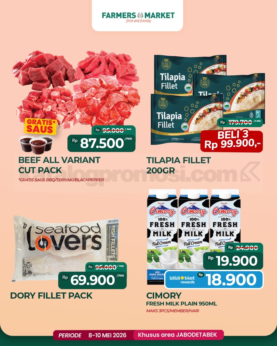 Promo JSM Farmers Market khusus Weekend 08-10 Mei 2026