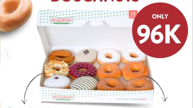 Promo Opening Krispy Kreme Mall Artha Gading Buy 6 Gratis 12 Donat seharga Rp. 96.000 pada 1 Juli 2026.
