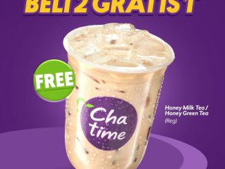 Promo Chatime Lippo Plaza Jember Buy 2 Get 1 Honey Tea gratis dengan pembelian dua Chatime Large dan topping