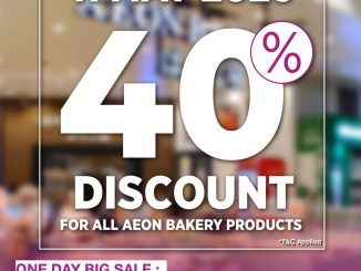 Promo AEON Bakery Diskon 40% Semua Item periode 11 Mei 2026 selama jam operasional