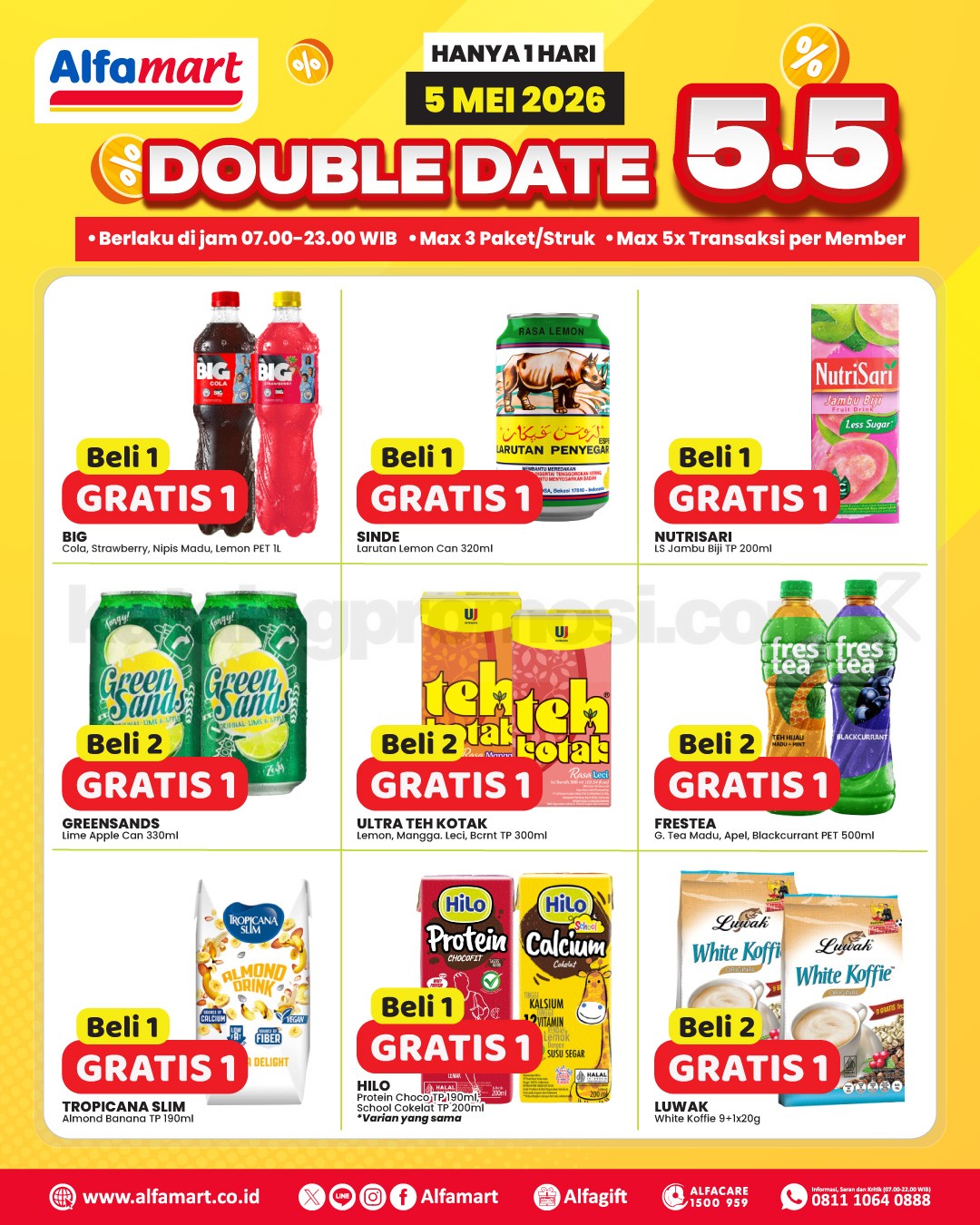 Promo Alfamart 5.5 Double Date Sale Beli 1 Gratis 1 Promo Alfamart 5.5 Double Date Sale Beli 1 Gratis 1 3