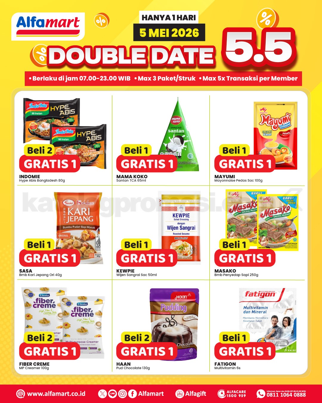 Promo Alfamart 5.5 Double Date Sale Beli 1 Gratis 1 Promo Alfamart 5.5 Double Date Sale Beli 1 Gratis 1 4
