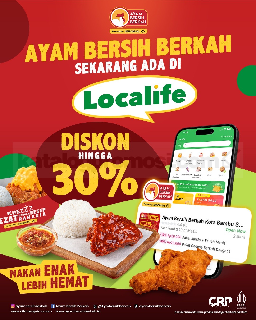 Promo Ayam Bersih Berkah Localife Diskon Hingga 30% Promo Ayam Bersih Berkah Localife Diskon Hingga 30% untuk menu favorit ABB.