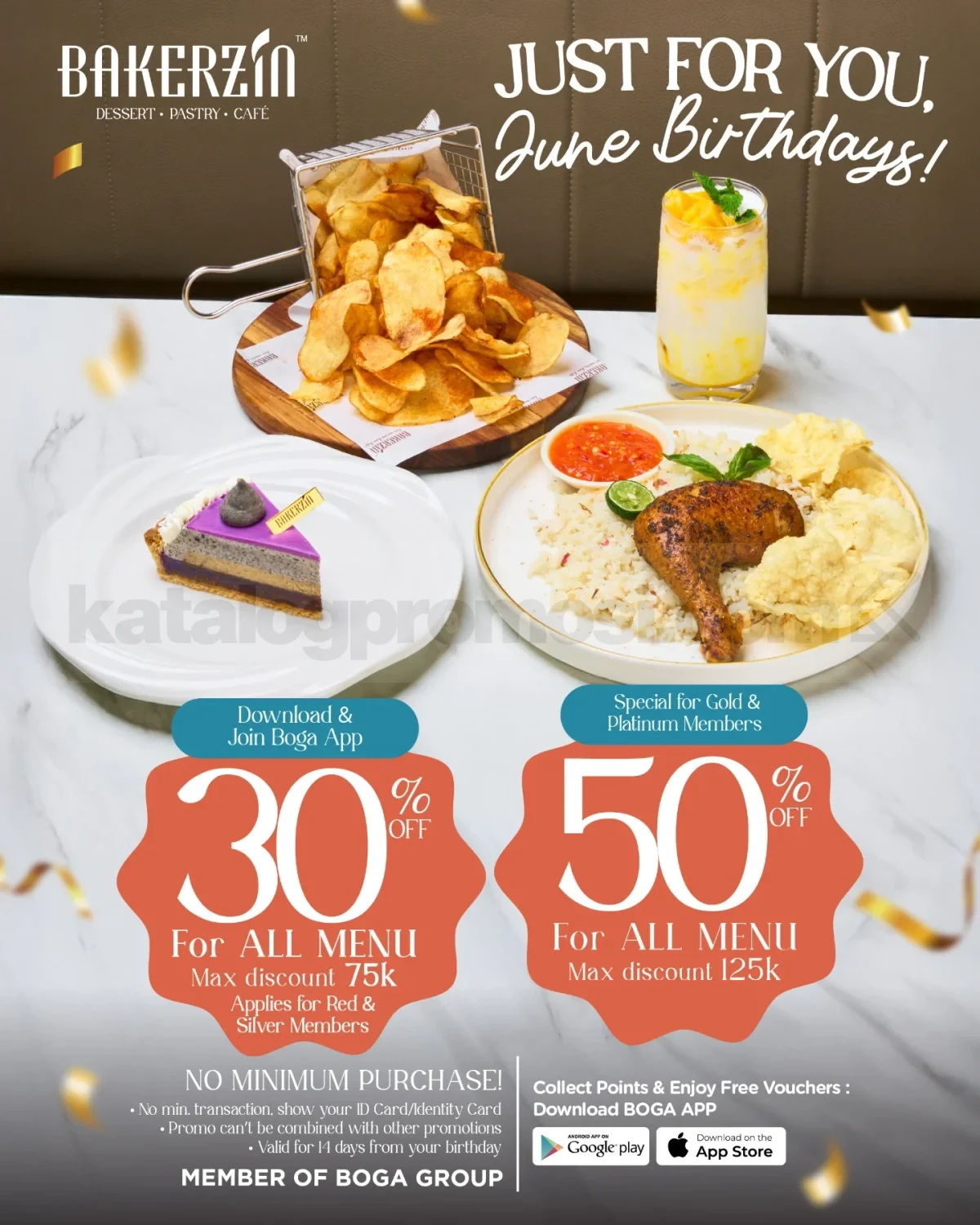 Promo Bakerzin Birthday Treat Diskon hingga 50% Promo Bakerzin Birthday Treat Diskon hingga 50% tanpa minimum transaksi untuk member