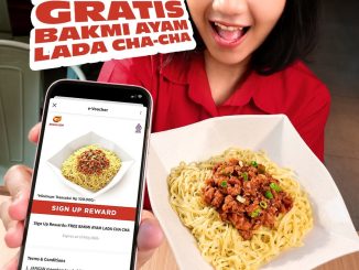 Promo Bakmi GM Sign Up Reward Gratis Bakmi Ayam Lada Cha Cha minimal transaksi Rp. 100.000