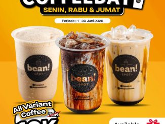 Promo Bean Spot Coffee Day Semua Varian Kopi Rp. 10.000 setiap Senin Rabu Jumat selama Juni 2026